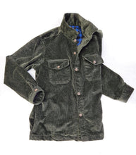 Load image into Gallery viewer, Giacca Sahariana velluto verdone scuro 4 tasche Overshirt Safari 100% cotone Made in italy