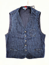 Load image into Gallery viewer, Gilet Panciotto Jeans Blue Denim in 100% Cotone Made in Italy
