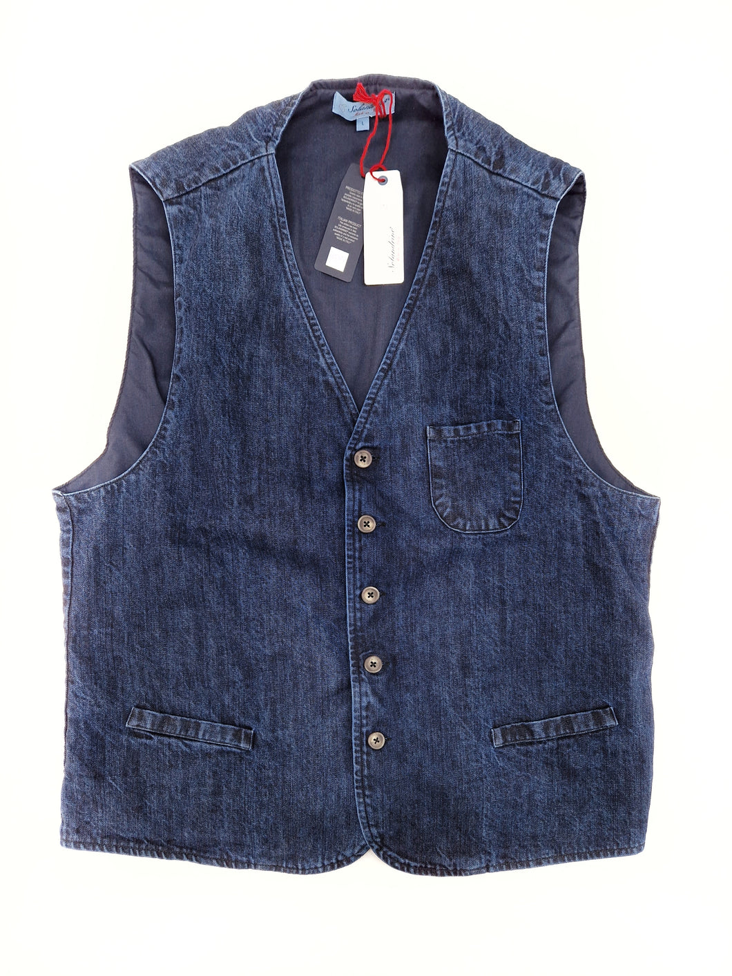Gilet Panciotto Jeans Blue Denim in 100% Cotone Made in Italy