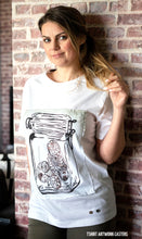 Load image into Gallery viewer, T-shirt made in Italy fantasia Casters 100% cotone jersey pettinato -DESIGN Casters-