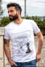 Load image into Gallery viewer, T-shirt made in Italy Fantasia chess mirror 100% fresco cotone jersey pettinato design chess mirror
