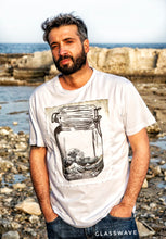 Load image into Gallery viewer, T-shirt made in Italy fantasia 100% cotone jersey pettinato -MODELLO GLASSWAVE -