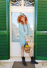 Load image into Gallery viewer, Turbante Fashion in cotone Fantasia design green 22 Made in Italy