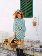Load image into Gallery viewer, Turbante Fashion in cotone Fantasia design green 22 Made in Italy