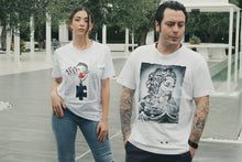 Load image into Gallery viewer, T-shirt made in Italy fantasia Eolo 100% cotone jersey pettinato -DESIGN Eolo -