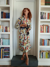 Load image into Gallery viewer, VESTITO LUNGO Donna FANTASIA SIVIGLIA  camicione Vestito collo FINAM  made in italy dress shirt
