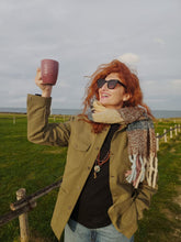 Carica l'immagine nel visualizzatore di Gallery, Giacca Sahariana Overshirt Unisex Donna Safari kaki brown militare 4 tasche gabardina 100% cotone Made in italy