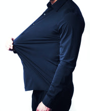 Carica l'immagine nel visualizzatore di Gallery, Camicia Blu Stretch No Stiro No Piega No Iron anti alone made in italy massima traspirabilità