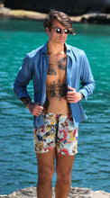 Carica l'immagine nel visualizzatore di Gallery, Costume da Bagno FLOREALE abbinato a Camicia denim con inserti BOX slip interno Made in Italy