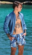 Carica l'immagine nel visualizzatore di Gallery, Costume da Bagno Havana abbinato a Camicia Jeans con inserti BOX Made in Italy