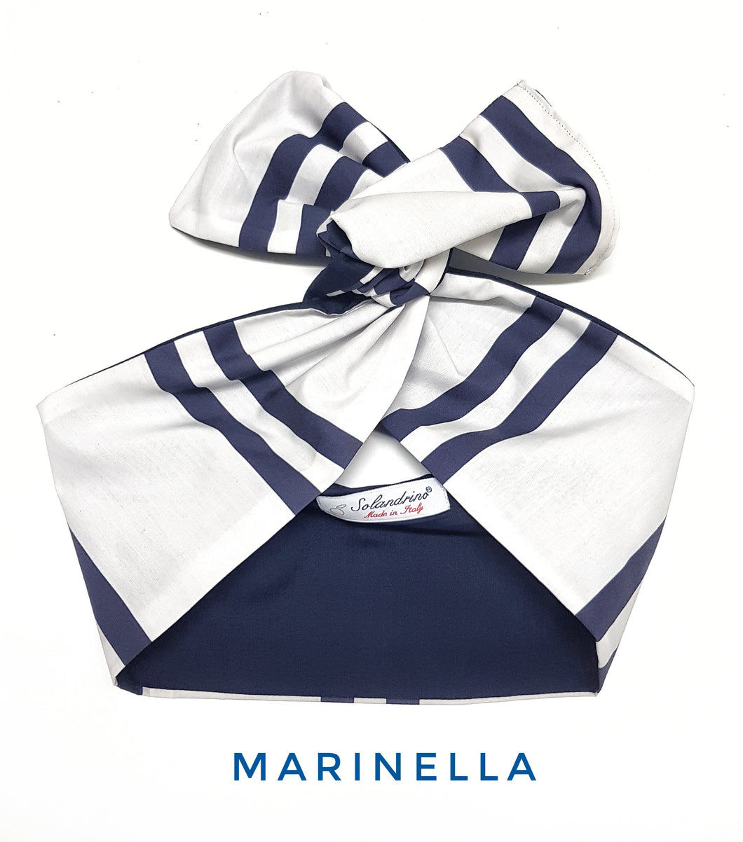 Turbante Fashion in cotone fascia capelli design Marinella made in Italy