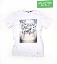Load image into Gallery viewer, T-shirt made in Italy fantasia Big Bang 100% cotone jersey pettinato