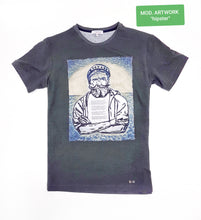 Load image into Gallery viewer, T-shirt made in Italy fantasia HIPSTER 100% cotone jersey pettinato -DESIGN HIPSTER-