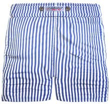 Carica l&#39;immagine nel visualizzatore di Gallery, Bermuda Pantaloncino Fantasia Puro Cotone Blu Shorts 2 tasche laterali Made in Italy
