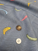 Carica l&#39;immagine nel visualizzatore di Gallery, Pantaloncino Shorts Bermuda fantasia piuma 100% Cotone 2 tasche laterali Made in Italy
