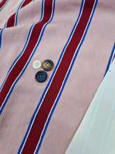 Carica l&#39;immagine nel visualizzatore di Gallery, Pantaloncino in cotone Shorts Bermuda fantasia Rigato Rosa Fasciato Rosso 100% Cotone 2 tasche laterali Made in Italy
