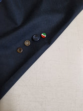 Carica l&#39;immagine nel visualizzatore di Gallery, Bermuda Pantaloncino Fantasia Puro Cotone Blu Shorts 2 tasche laterali Made in Italy
