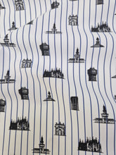 Carica l&#39;immagine nel visualizzatore di Gallery, Bermuda Pantaloncino Rigato design Milano 100% Cotone Shorts 2 tasche laterali Made in Italy
