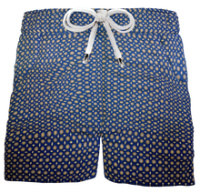 Carica l&#39;immagine nel visualizzatore di Gallery, Pantaloncino  Shorts Bermuda Fantasia Blu 100% Cotone 2 tasche laterali Made in Italy
