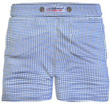 Carica l&#39;immagine nel visualizzatore di Gallery, Bermuda Pantaloncino puro cotone popeline fantasia Pied de poule Shorts 2 tasche laterali Made in Italy
