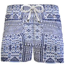 Carica l&#39;immagine nel visualizzatore di Gallery, Pantaloncino in cotone Shorts Bermuda fantasia Geometrica 100% Cotone 2 tasche laterali Made in Italy
