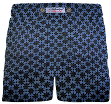 Carica l&#39;immagine nel visualizzatore di Gallery, Bermuda Pantaloncino Puro Cotone Blue Denim Fantasia Made in Italy Fantasia Shorts 2 tasche laterali
