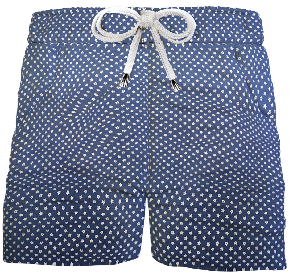 Pantaloncino  Shorts Bermuda Micro Fantasia 100% Cotone 2 tasche laterali Made in Italy