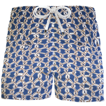 Carica l&#39;immagine nel visualizzatore di Gallery, Pantaloncino Shorts Bermuda nodo marino 100% Cotone 2 tasche laterali Made in Italy
