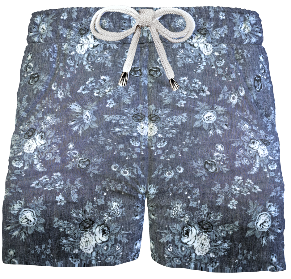 Pantaloncino Jeans Shorts Bermuda Fantasia puro Cotone 2 tasche laterali Made in Italy