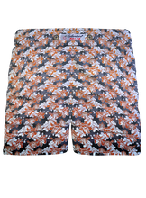 Carica l&#39;immagine nel visualizzatore di Gallery, Pantaloncino Shorts Bermuda fantasia Hawaii Orange 100% Cotone 2 tasche laterali Made in Italy

