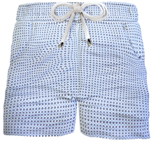 Carica l&#39;immagine nel visualizzatore di Gallery, Bermuda Pantaloncino puro cotone popeline fantasia Shorts 2 tasche laterali Made in Italy
