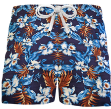 Carica l&#39;immagine nel visualizzatore di Gallery, Bermuda Shorts Fantasia Hawaii Fresca Viscosa cotone  Pantaloncino 2 tasche laterali Made in Italy
