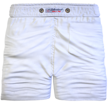 Carica l&#39;immagine nel visualizzatore di Gallery, Bermuda Pantaloncino Bianco Goffrato Puro Cotone Made in Italy Fantasia Shorts 2 tasche laterali
