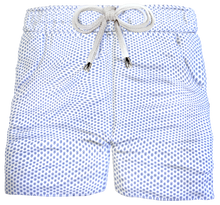 Carica l&#39;immagine nel visualizzatore di Gallery, Bermuda Pantaloncino puro cotone popeline pois Shorts 2 tasche laterali Made in Italy
