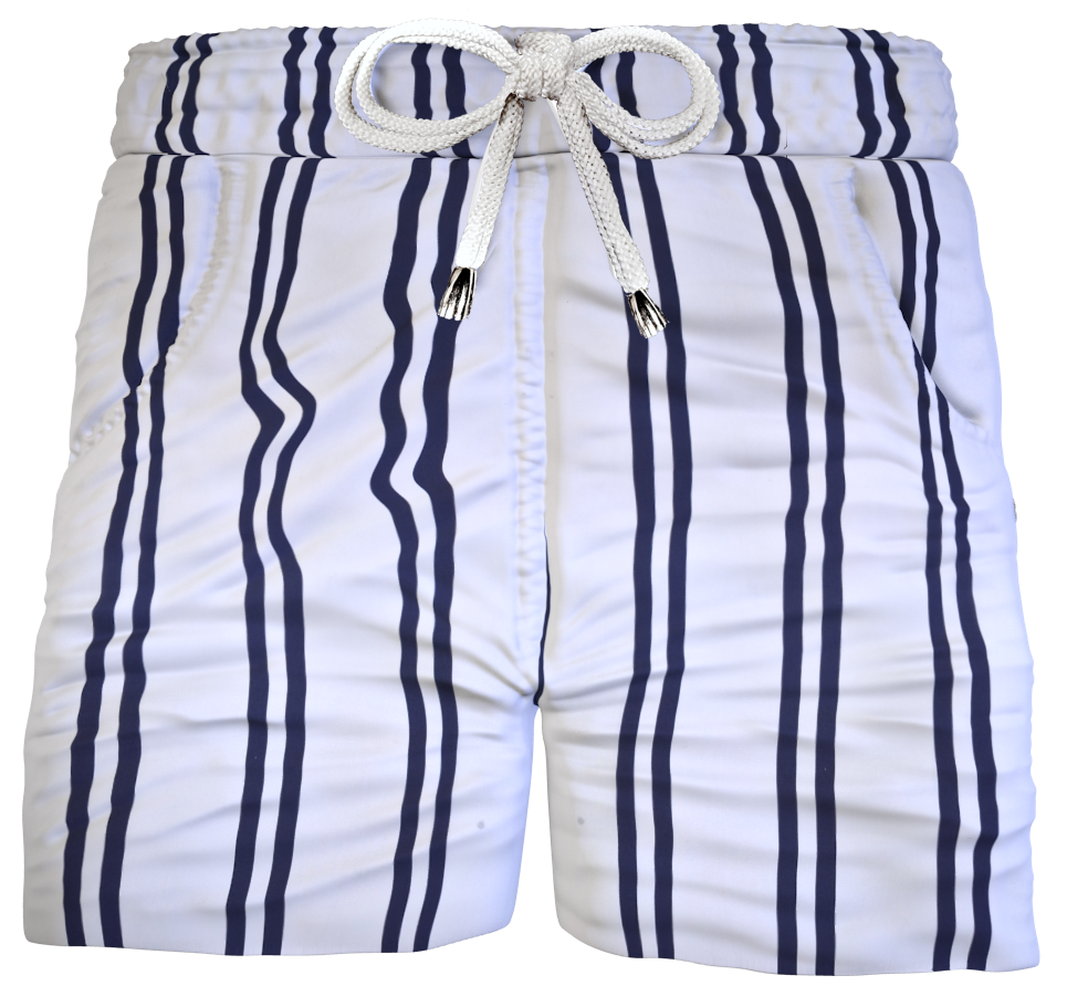 Pantaloncino Shorts Bermuda Fantasia Rigata 100% cotone 2 tasche laterali Made in Italy