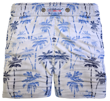 Carica l&#39;immagine nel visualizzatore di Gallery, Pantaloncino Shorts Bermuda Fantasia Palme 100% cotone 2 tasche laterali Made in Italy
