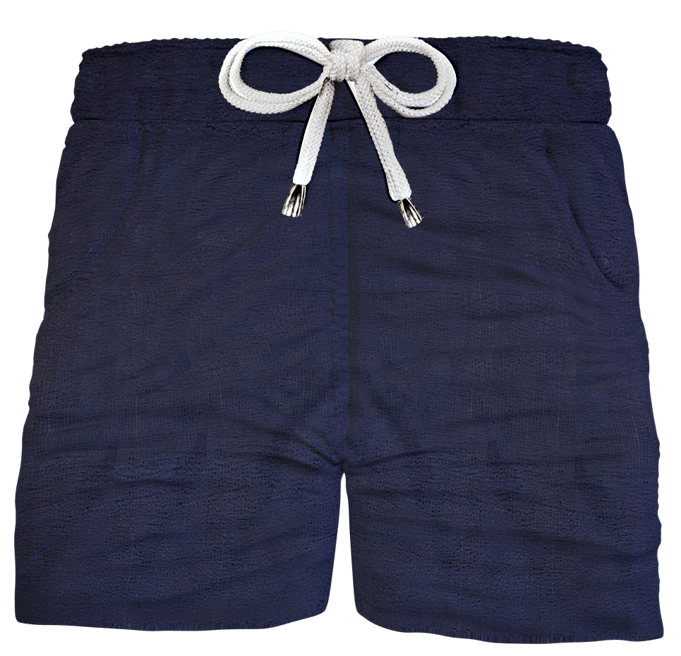 Bermuda Pantaloncino Fantasia Puro Cotone Blu Shorts 2 tasche laterali Made in Italy