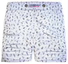 Carica l&#39;immagine nel visualizzatore di Gallery, Bermuda Pantaloncino Drink Rigato Box Mare puro Cotone Shorts 2 tasche laterali Made in Italy
