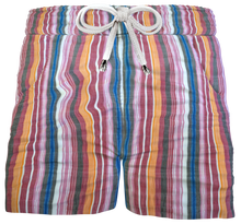 Carica l&#39;immagine nel visualizzatore di Gallery, Pantaloncino  Shorts Bermuda Fantasia Stripe 100% Cotone 2 tasche laterali Made in Italy
