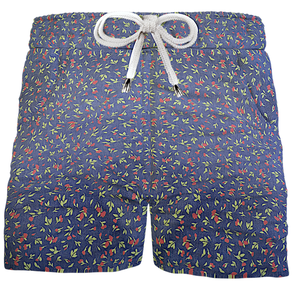 Pantaloncino Shorts Bermuda fantasia Denim  100% Cotone 2 tasche laterali Made in Italy