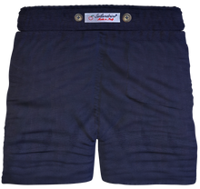 Carica l&#39;immagine nel visualizzatore di Gallery, Bermuda Pantaloncino Fantasia Puro Cotone Blu Shorts 2 tasche laterali Made in Italy
