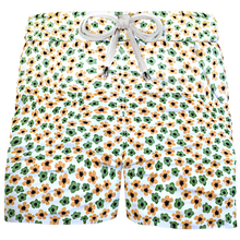 Carica l&#39;immagine nel visualizzatore di Gallery, Pantaloncino Shorts Bermuda fantasia Floreale 100% Cotone 2 tasche laterali Made in Italy

