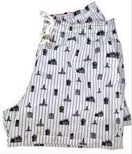 Carica l&#39;immagine nel visualizzatore di Gallery, Bermuda Pantaloncino Rigato design Milano 100% Cotone Shorts 2 tasche laterali Made in Italy
