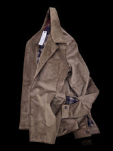 Carica l&#39;immagine nel visualizzatore di Gallery, Giacca Foderata In Velluto Beige Cognac 100% cotone Made in Italy 3 tasche
