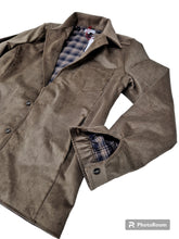 Carica l&#39;immagine nel visualizzatore di Gallery, Giacca Foderata In Velluto Beige Cognac 100% cotone Made in Italy 3 tasche
