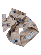 Carica l&#39;immagine nel visualizzatore di Gallery, Turbante beige chiaro puro cotone  Made in Italy Fascia Capelli hairband
