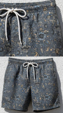 Carica l'immagine nel visualizzatore di Gallery, Boxer fantasia blu Pantaloncino fantasia 100% Cotone Made in Italy Fantasia Shorts 2 tasche laterali
