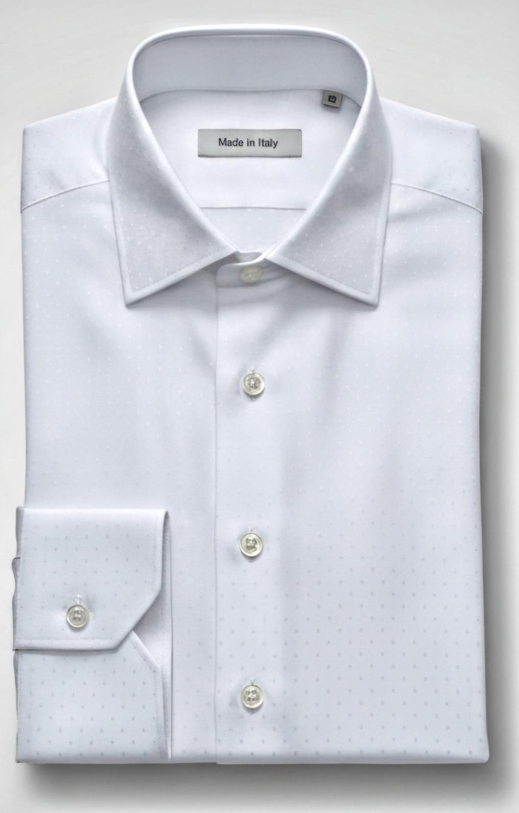 Camicia Uomo Bianca Elegante tessuto alta qualità puro cotone titolo 100 fil coupe  Made in Italy