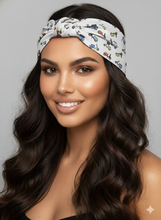 Carica l&#39;immagine nel visualizzatore di Gallery, Turbante fantasia Vespa Collection in cotone anallergico  Fascia Capelli Made in Italy Hairband headband
