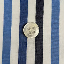 Load image into Gallery viewer, Camicia a righe azzurre e blu 100% cotone Made in Italy
